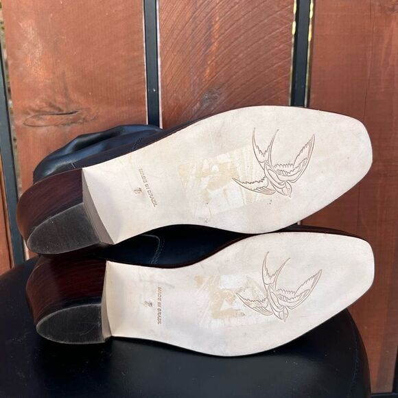 Bird Of Flight Jack Booties Black Leather size 7 NEW - Picture 5 of 6